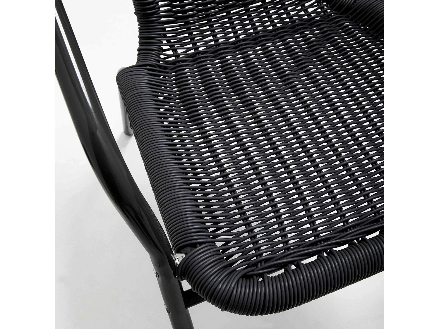 Lot de 4 fauteuils de jardin aluminium et résine noir