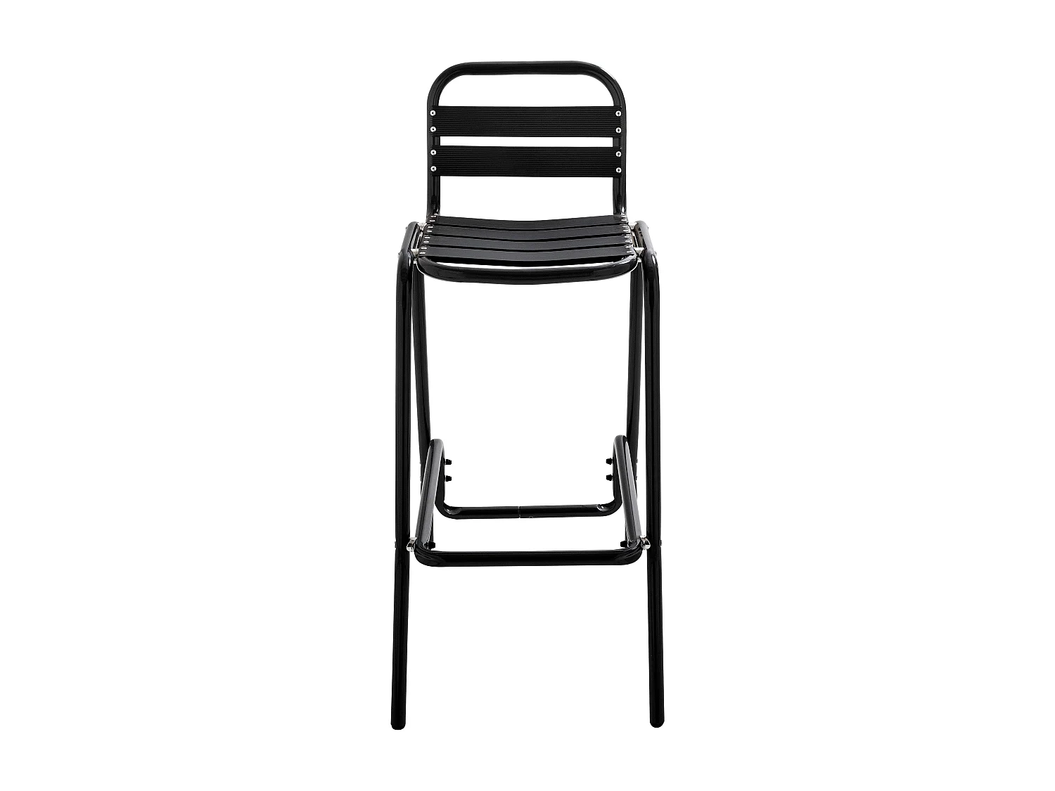 Lot de 4 chaises haute en aluminium noir
