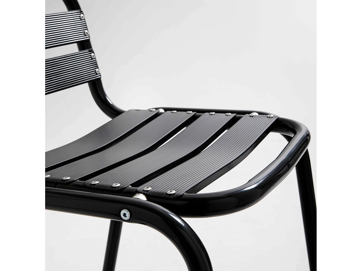 Lot de 4 chaises haute en aluminium noir