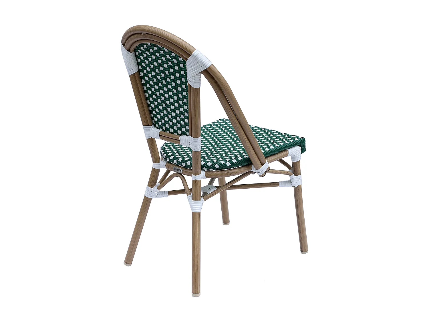 Ensemble table de terrasse inclinable marbre noir et 2 chaises vert
