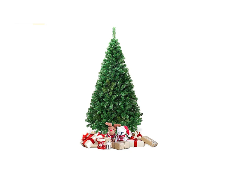 Sapin de noël artificiel 180CM, arbre de noël artificiel pour décoration de noël matériau pvc avec pied en métal