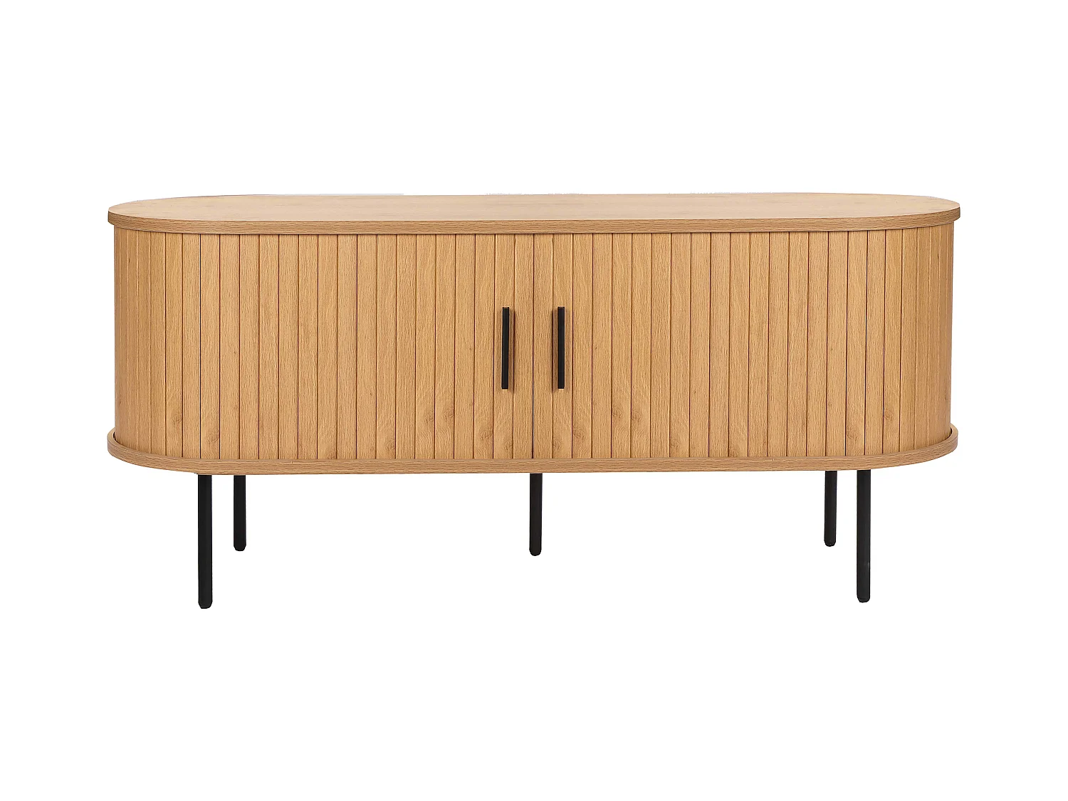 Meuble TV en mélaminé et acier 120 cm beige
