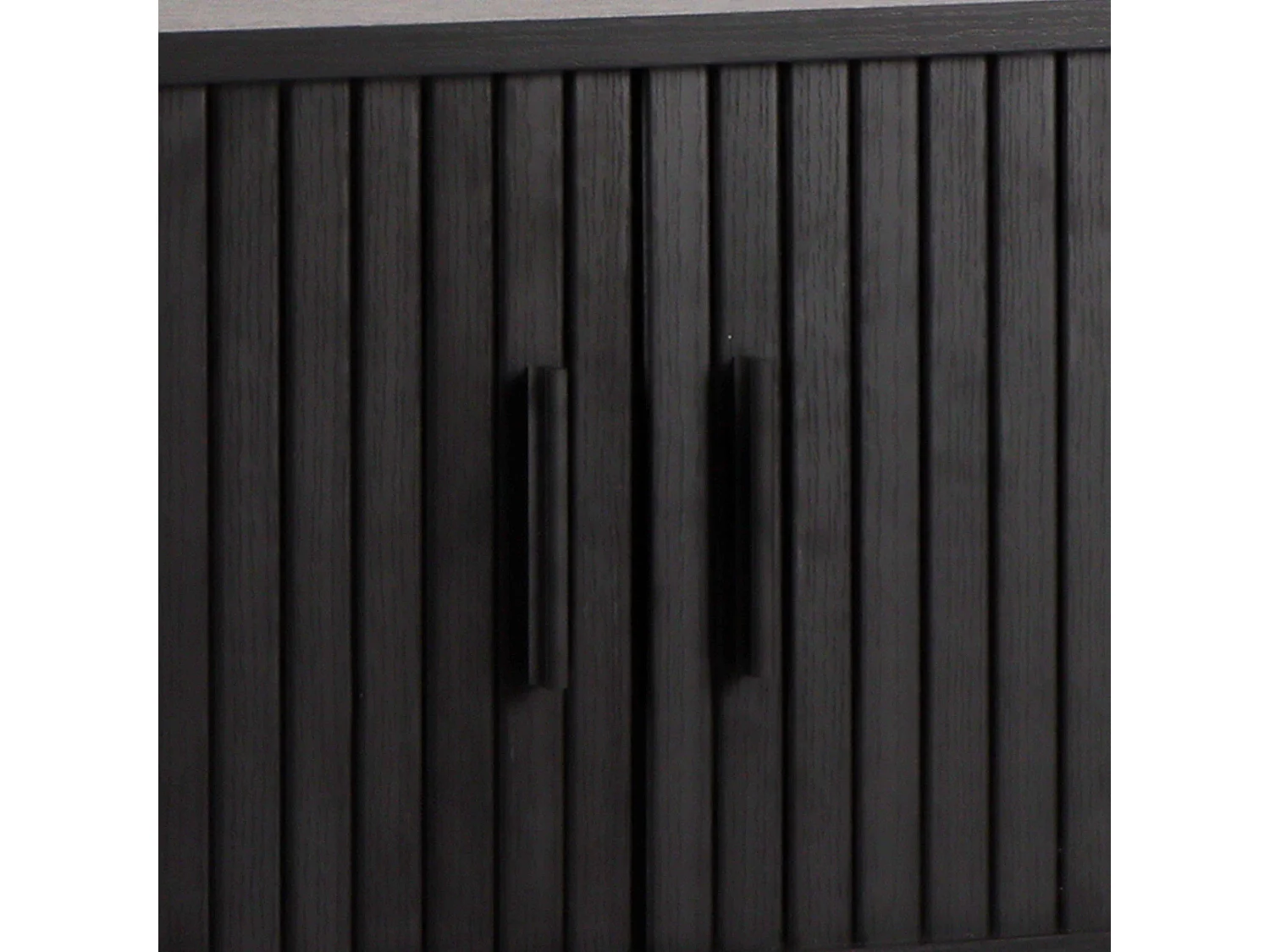 TV-meubel in melamine en staal 120 cm zwart