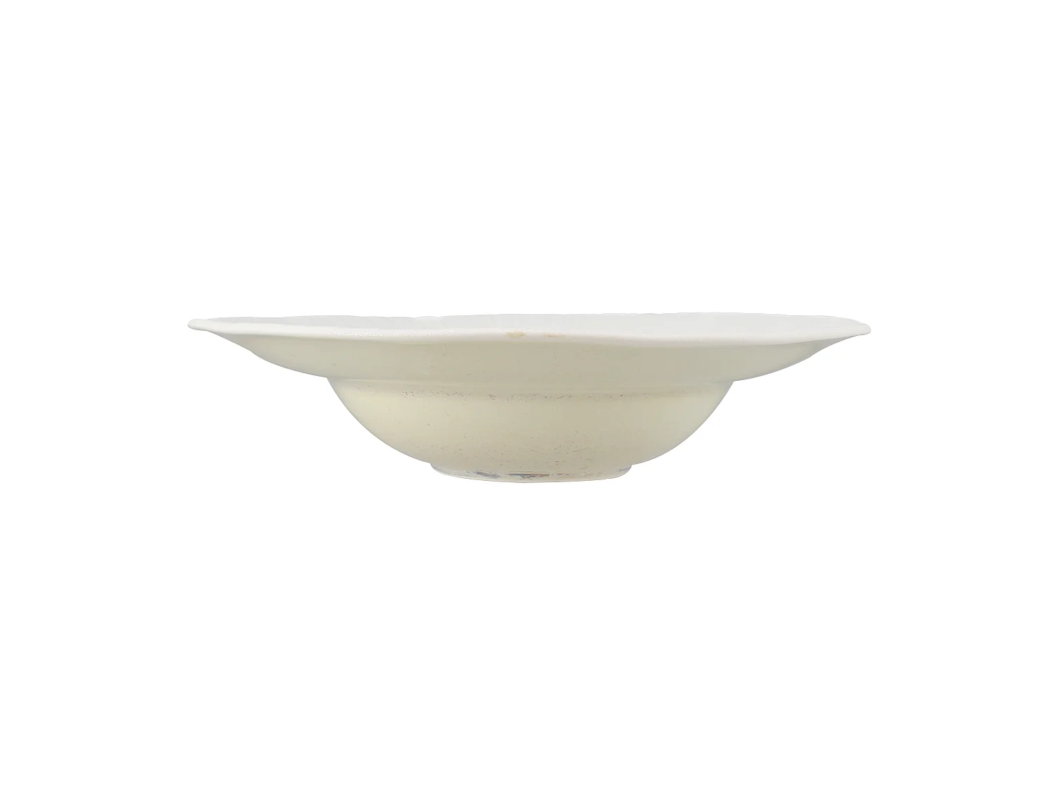 Ogo Living - Lot 4 Assiettes Gourmet Urus 23.5cm Porcelaine Beige Et Blanc