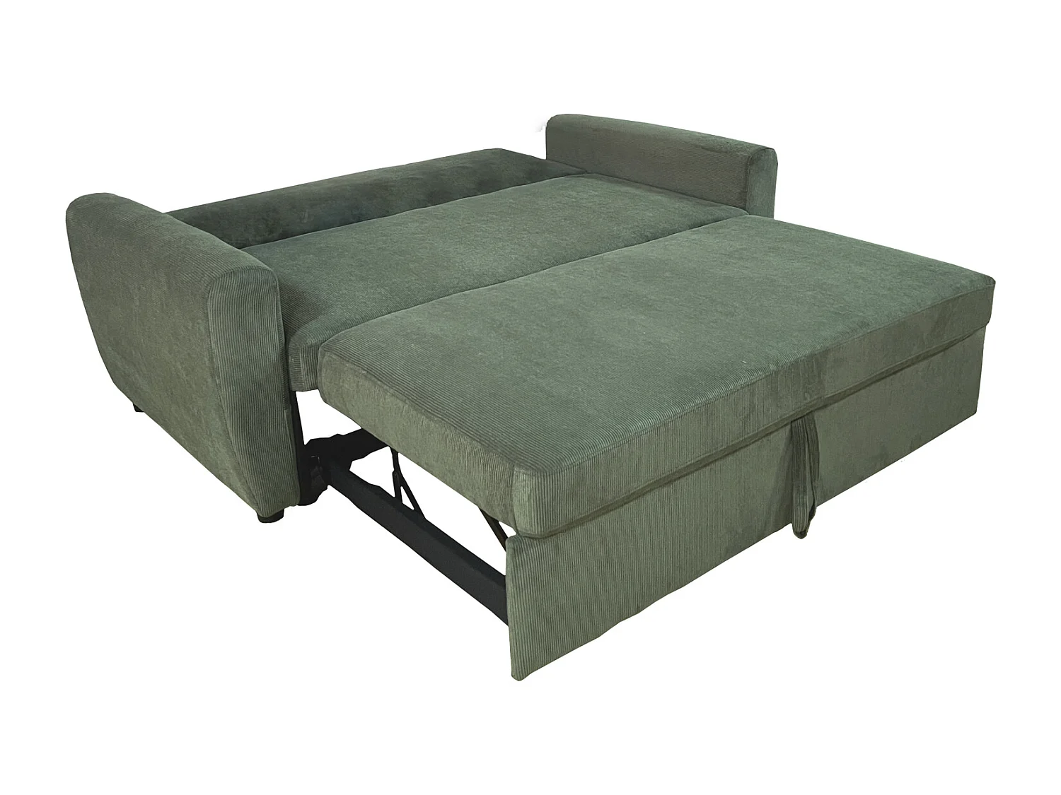 Groen ribfluweel 2-zitslaapbank MATT