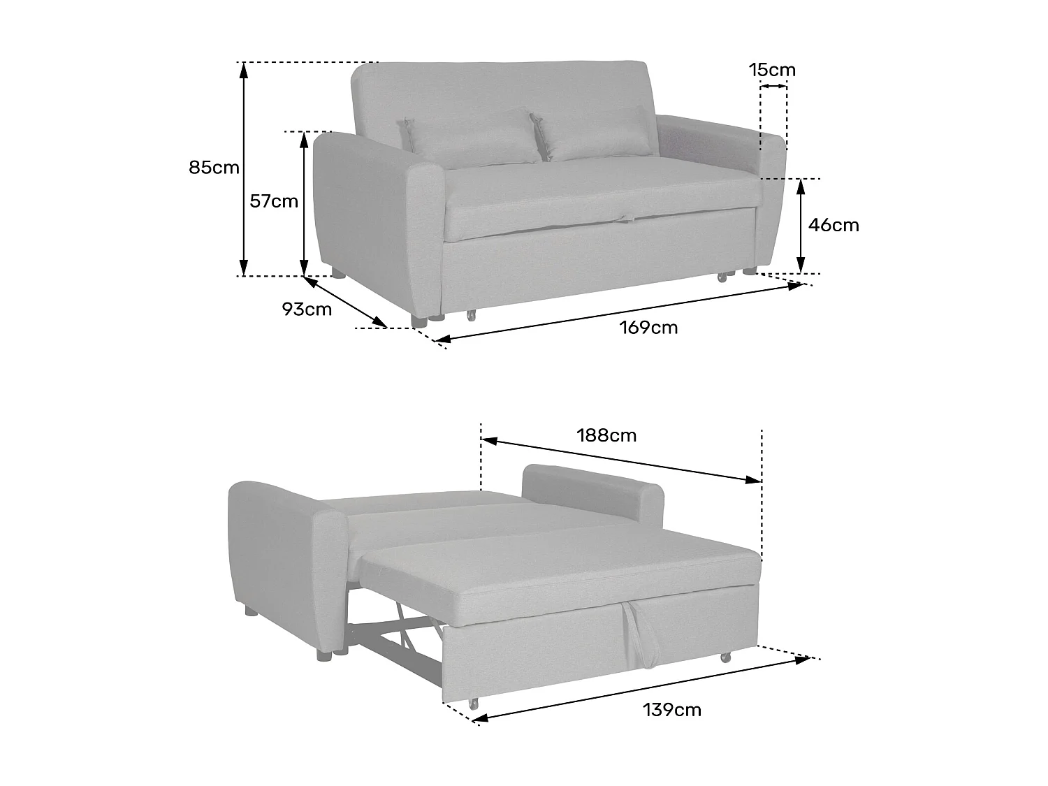 Groen ribfluweel 2-zitslaapbank MATT
