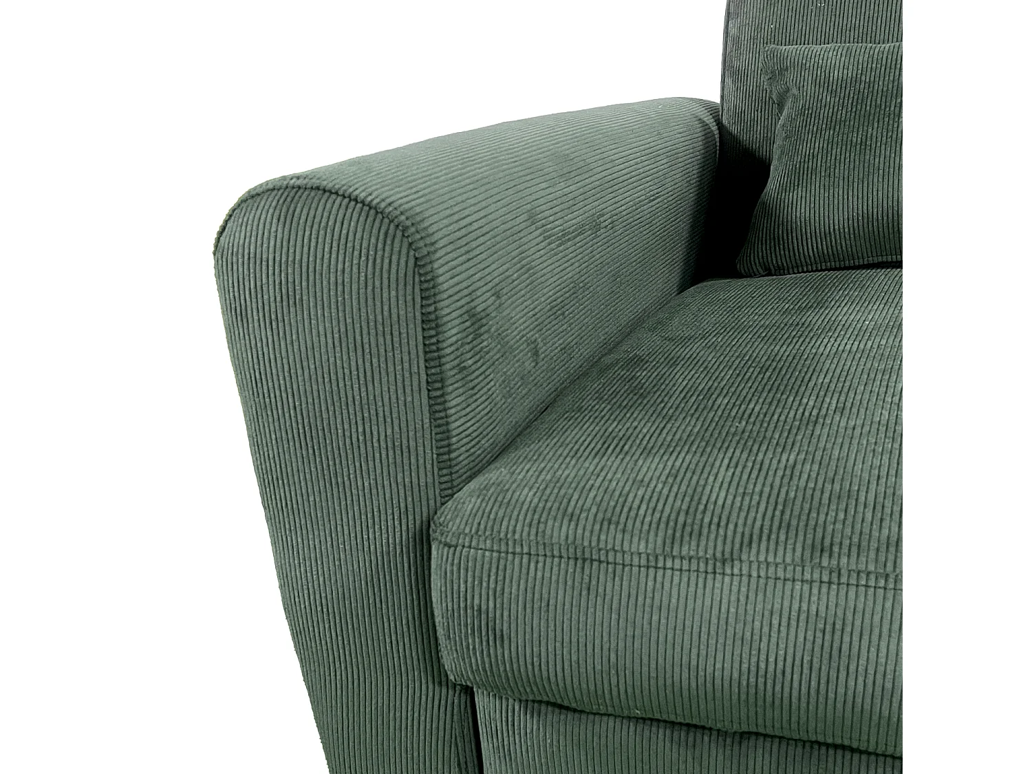 Canapé convertible en velours côtelé vert 2 places MATT - HAPPY GARDEN