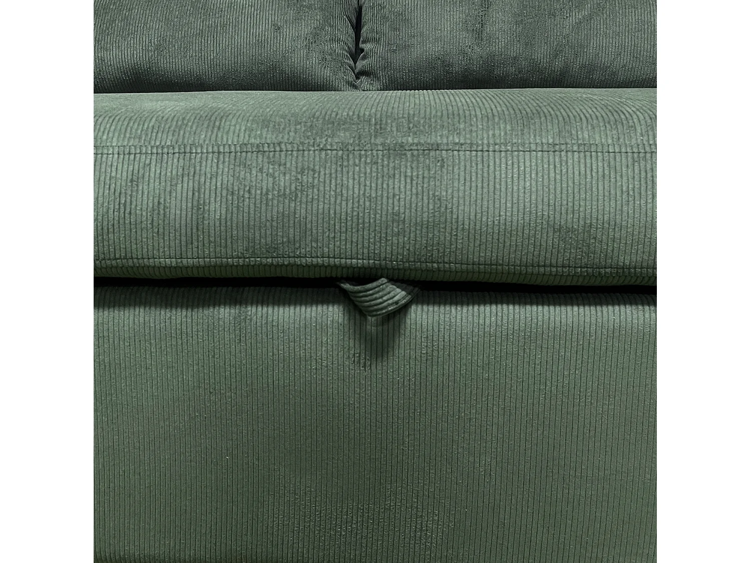 Canapé convertible en velours côtelé vert 2 places MATT - HAPPY GARDEN