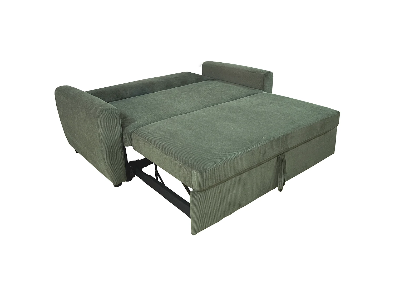 Sofá cama de 2 plazas de pana verde MATT - HAPPY GARDEN