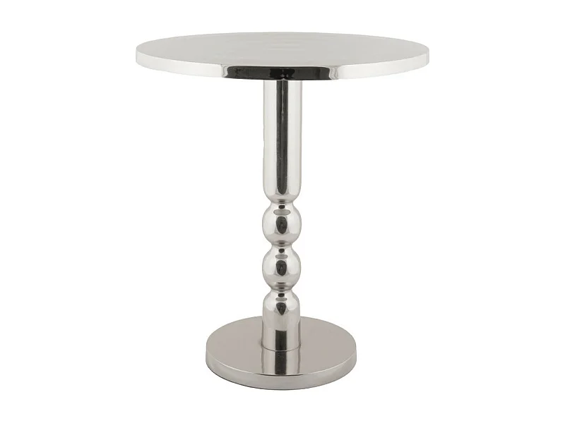 Sheen - Table d'appoint ronde en métal ø44cm - Chrome