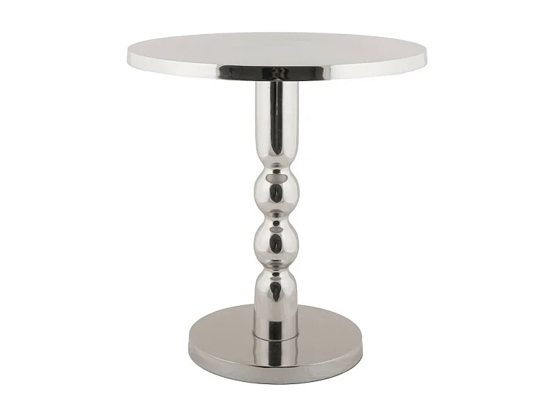 Sheen - Table d'appoint ronde en métal ø39.5cm - Chrome
