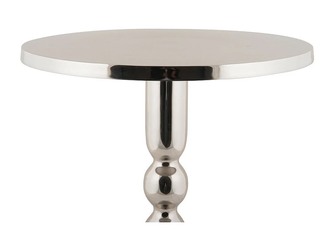 Sheen - Table d'appoint ronde en métal ø39.5cm - Chrome