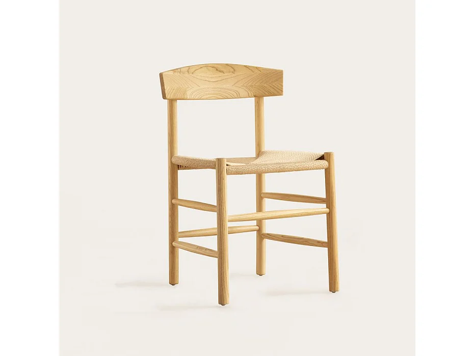 Sedia rattan, lamina naturale e pannello di mdf Naturale 44x79