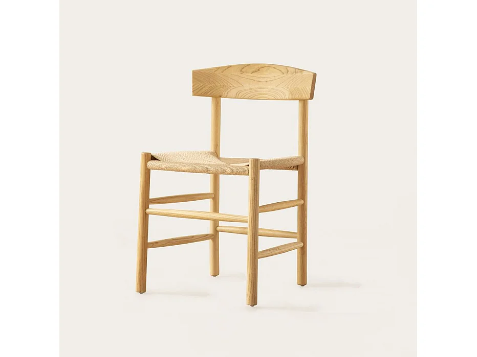 Sedia rattan, lamina naturale e pannello di mdf Naturale 44x79