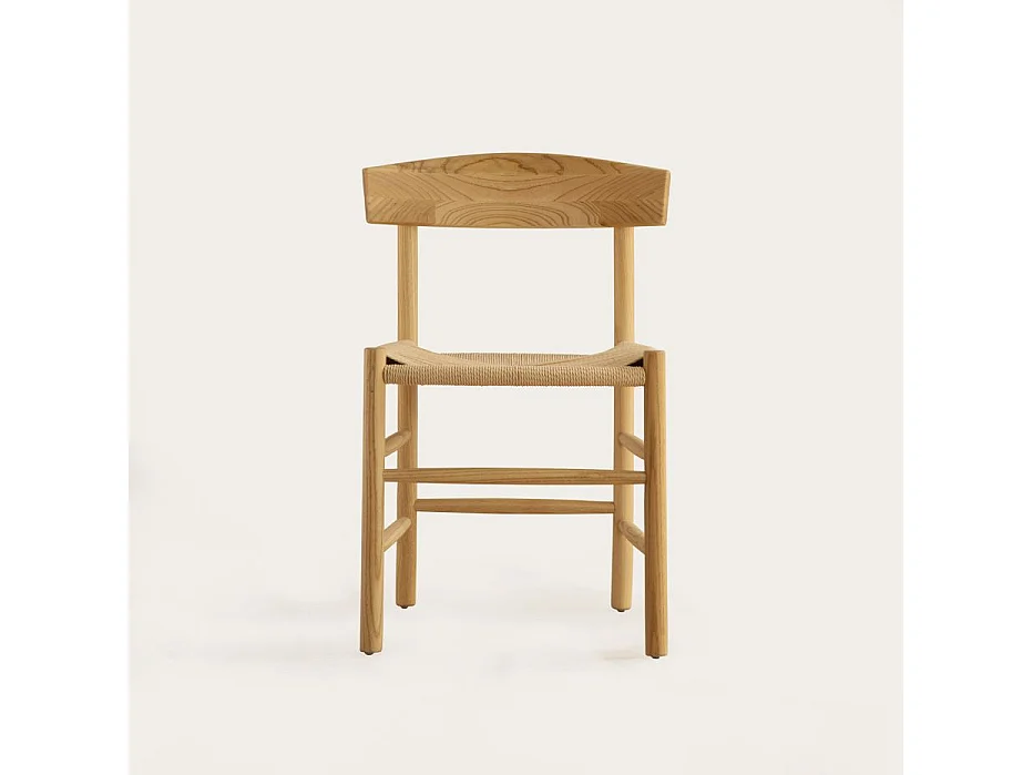 Sedia rattan, lamina naturale e pannello di mdf Naturale 44x79