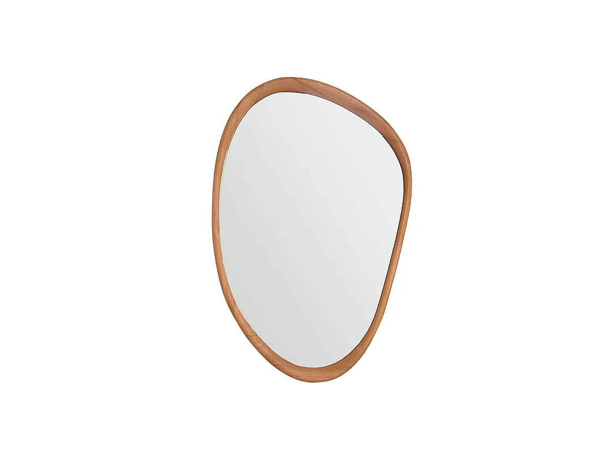 Specchio organico in teak massello 90 cm