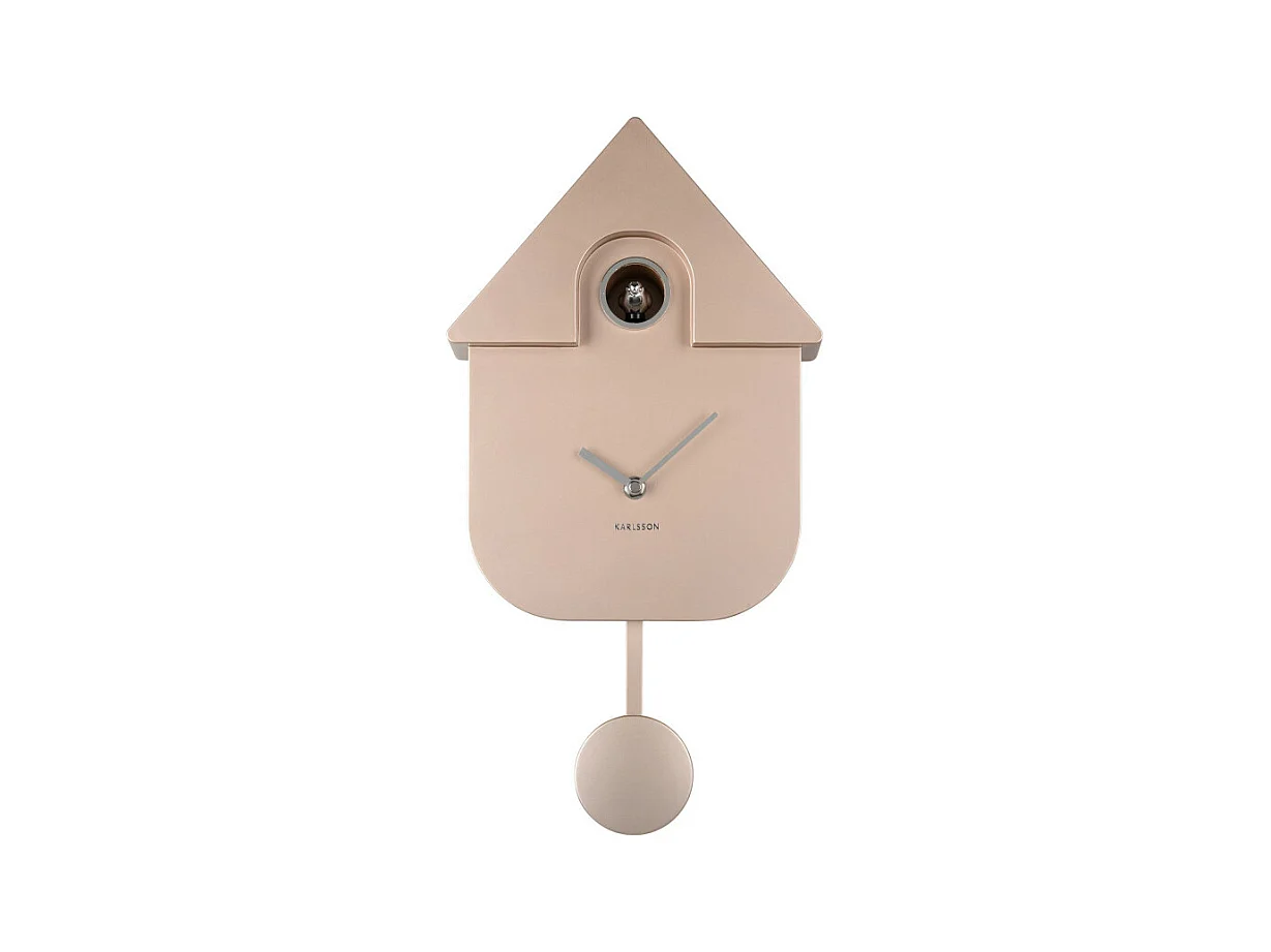 Modern Cuckoo - Horloge à pendule finition métallisée - Rose