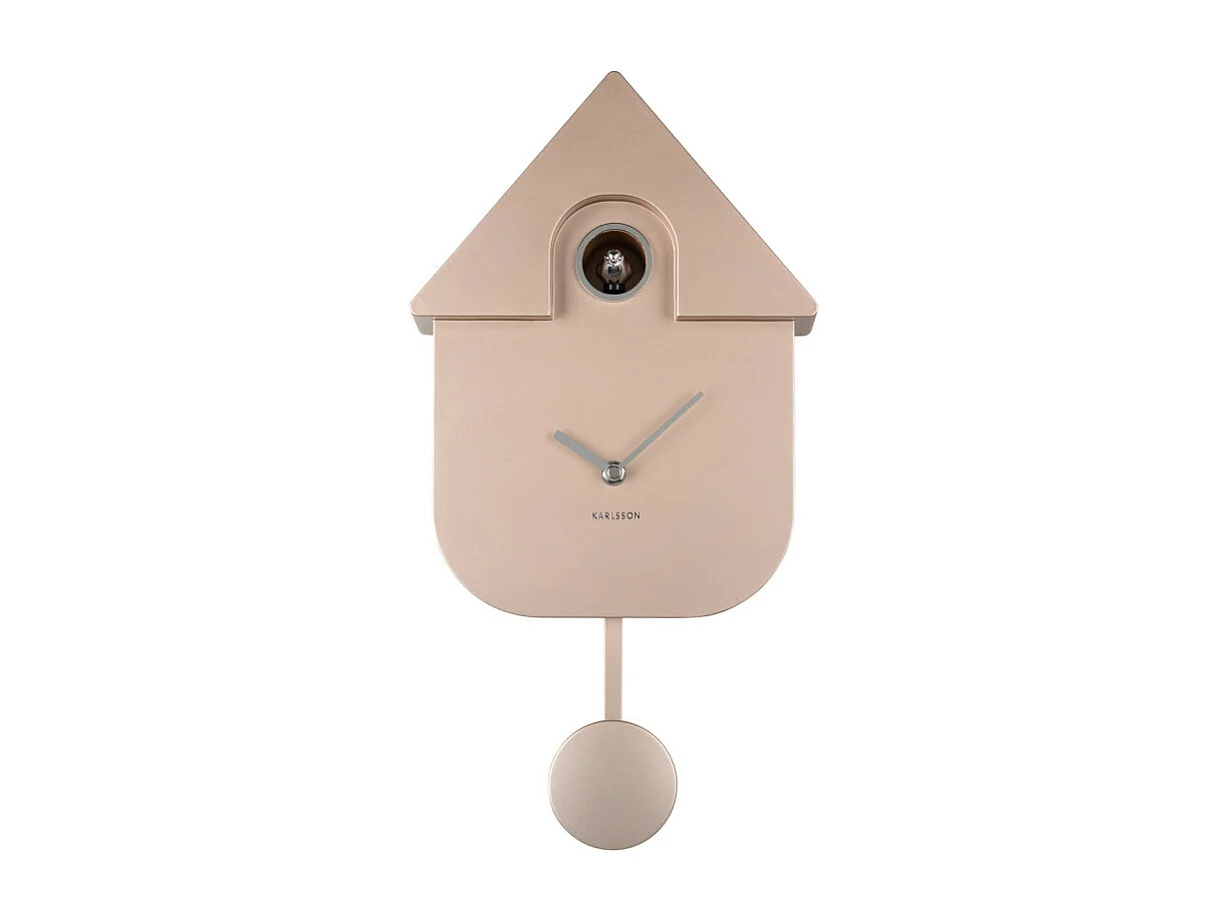 Modern Cuckoo - Horloge à pendule finition métallisée - Rose
