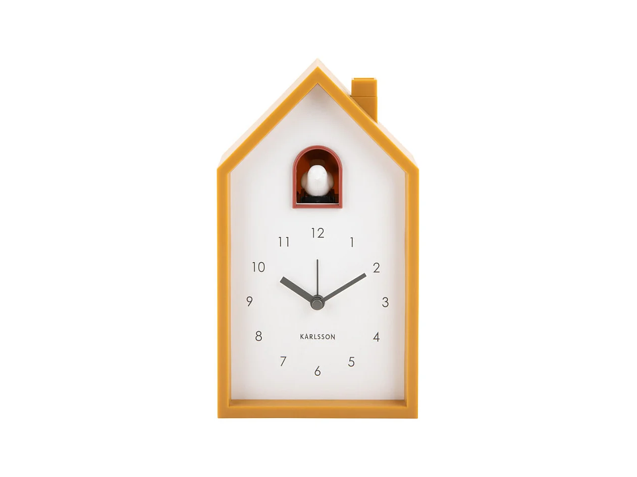 Alarm Modern Cuckoo - Réveil en plastique avec coucou - Ocre