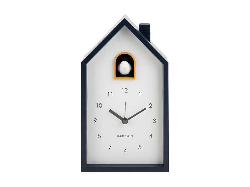 Alarm Modern Cuckoo - Réveil en plastique avec coucou - Bleu nuit