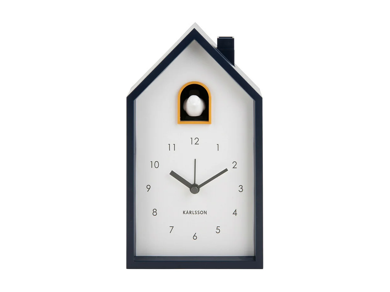 Alarm Modern Cuckoo - Réveil en plastique avec coucou - Bleu nuit