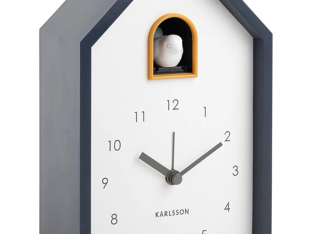 Alarm Modern Cuckoo - Réveil en plastique avec coucou - Bleu nuit