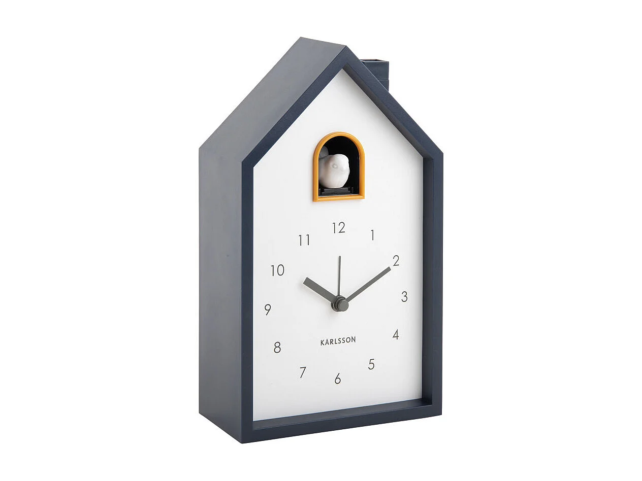 Alarm Modern Cuckoo - Réveil en plastique avec coucou - Bleu nuit