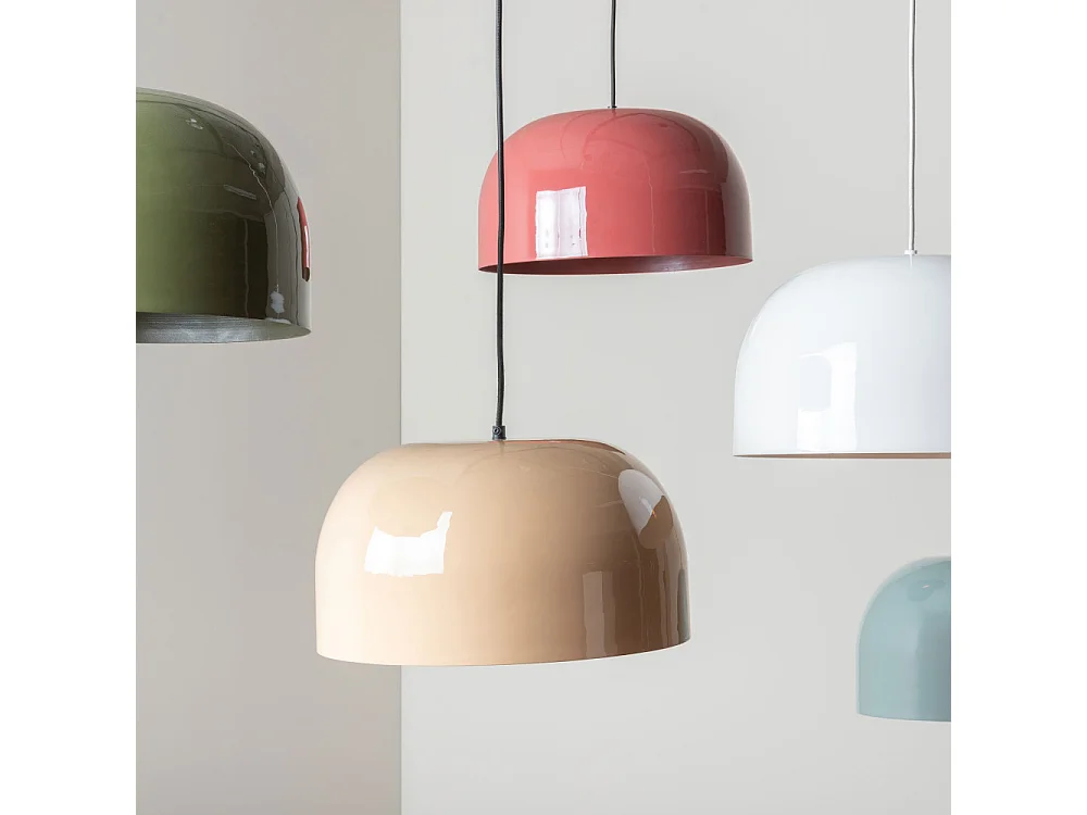 Dome - Suspension ronde en métal ø40cm - Bleu clair