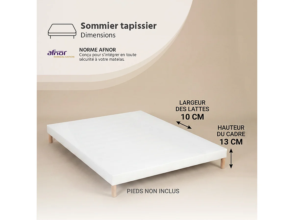 Sommier tapissier Tissu Capucine