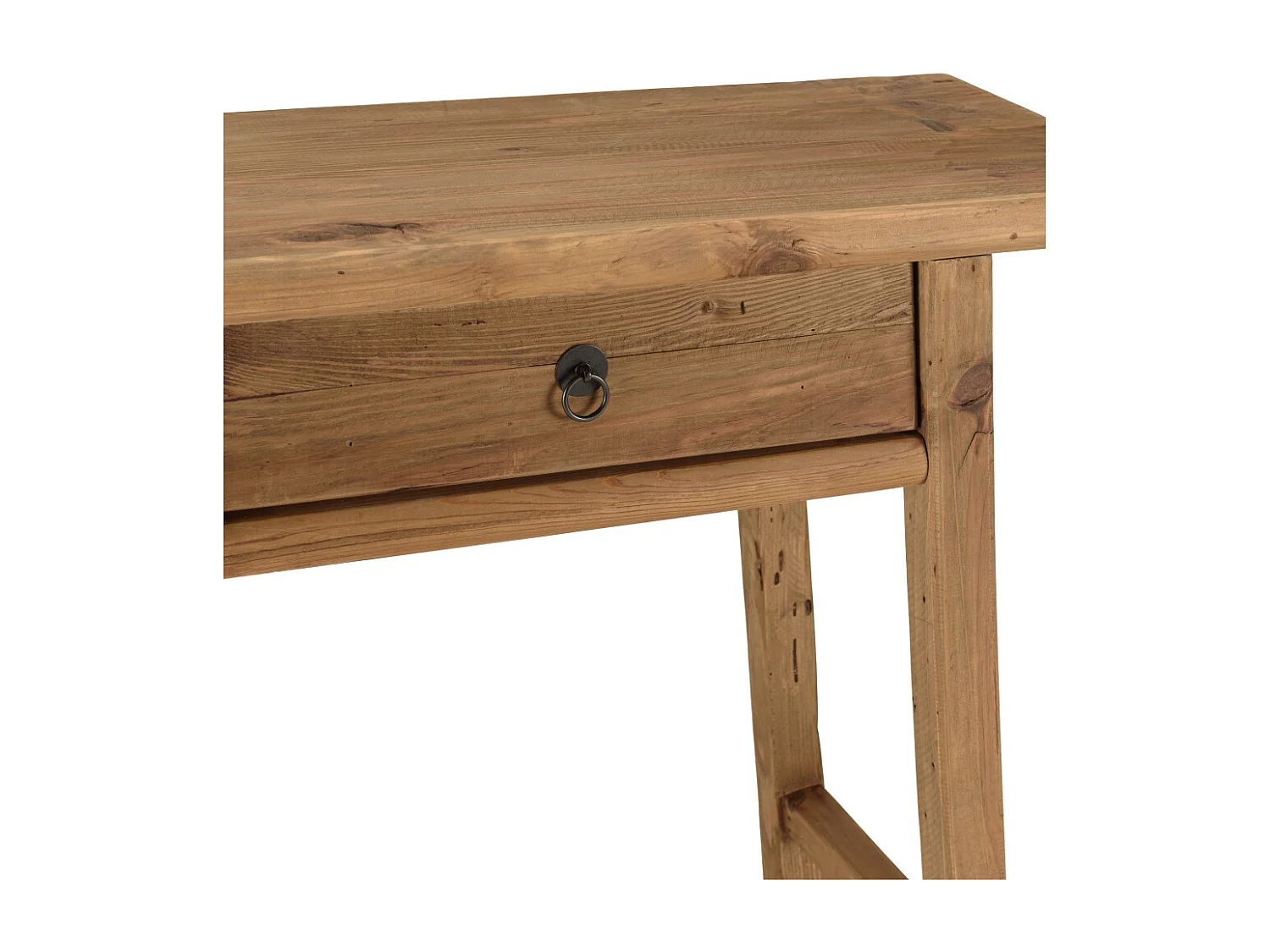 SANDY - Console 2 tiroirs bois pin recyclé