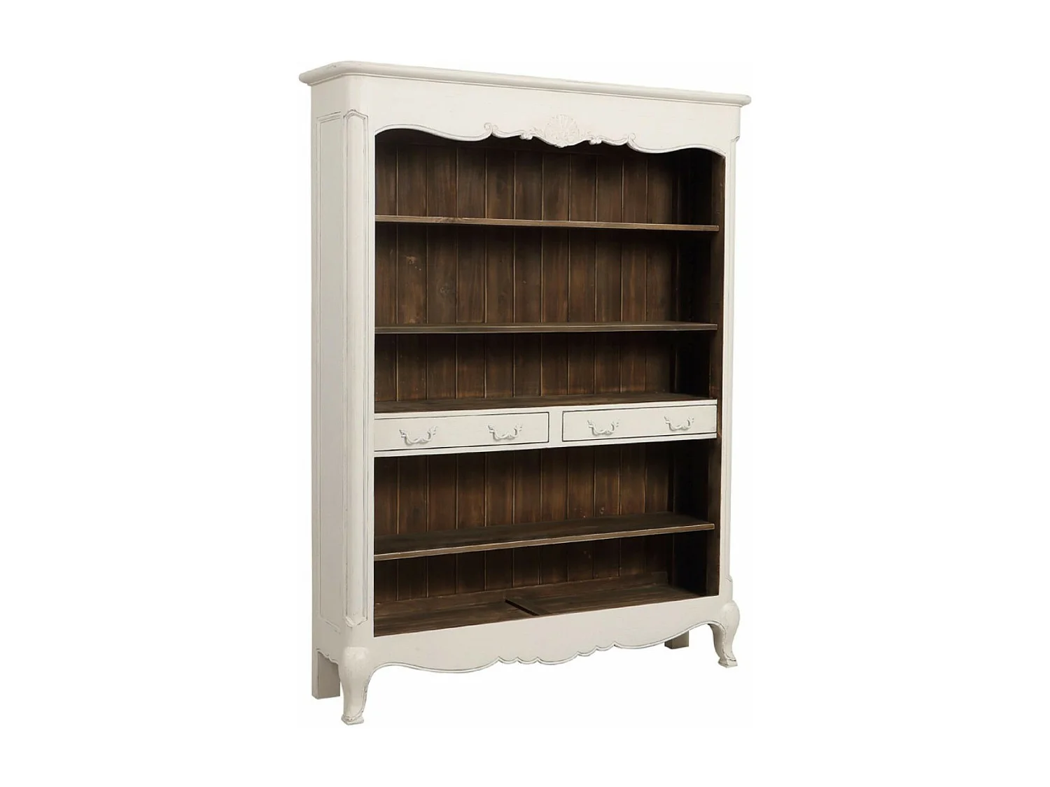 Bibliothèque 2 tiroirs Bois Blanc - Château Interior's