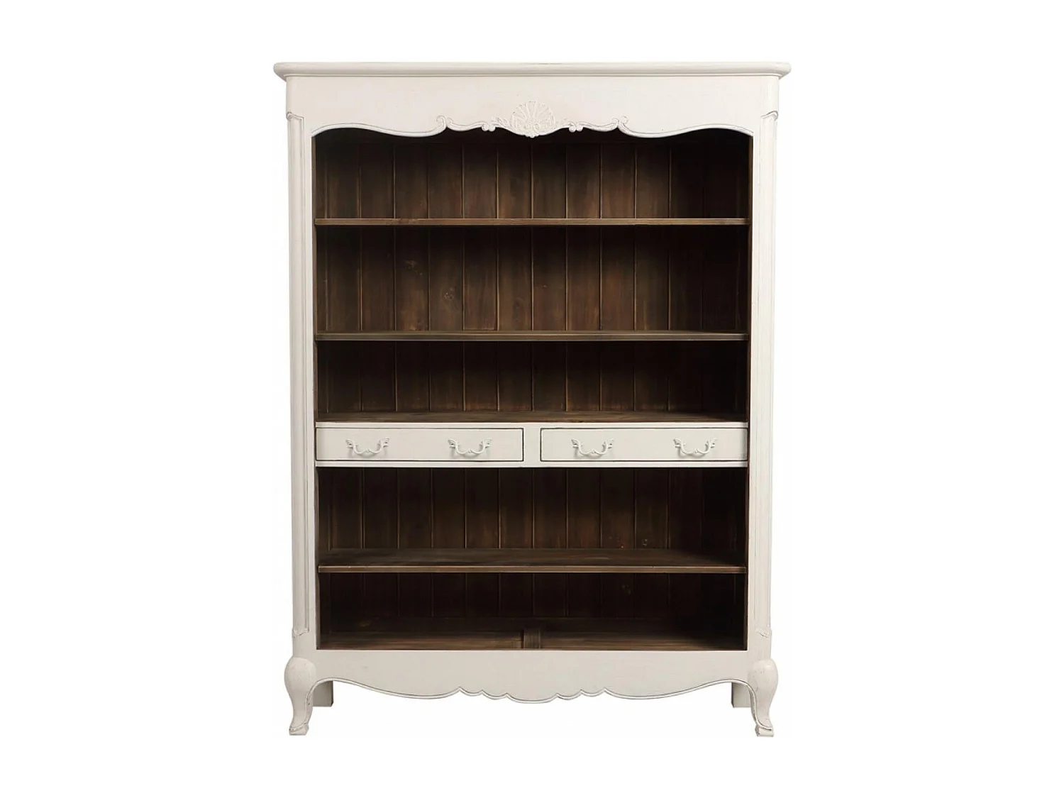 Bibliothèque 2 tiroirs Bois Blanc - Château Interior's