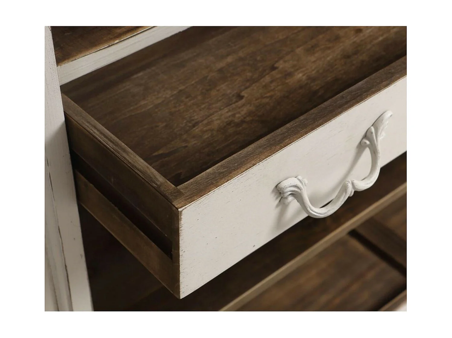 Bibliothèque 2 tiroirs Bois Blanc - Château Interior's