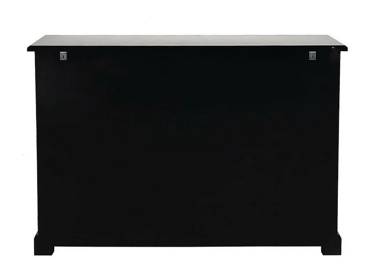 Buffet bas 2 portes 4 tiroirs supérieurs MDF Noir - Rhode Island Interior's