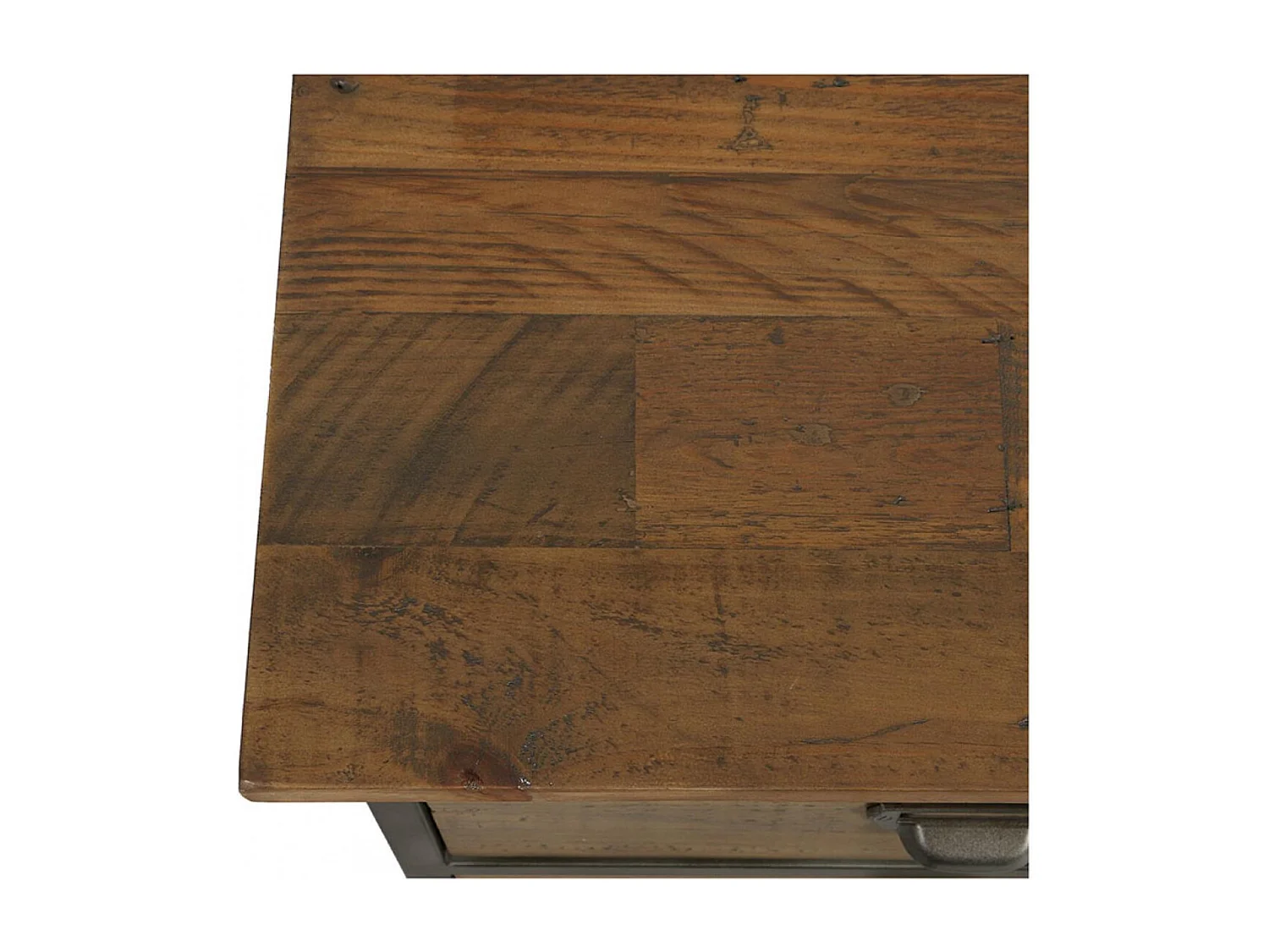 Buffet bas 4 portes 4 tiroirs Bois Marron - Manufacture Interior's