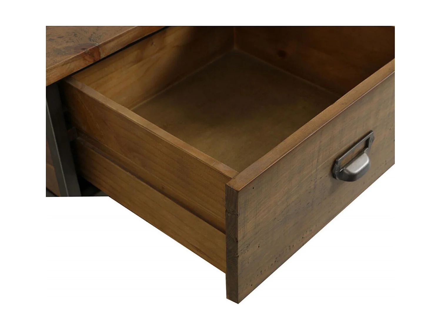 Buffet bas 4 portes 4 tiroirs Bois Marron - Manufacture Interior's