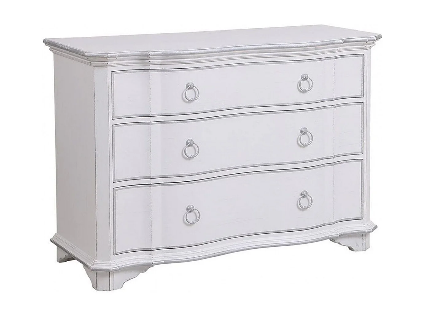 Commode 3 tiroirs MDF Blanc - Monceau Interior's