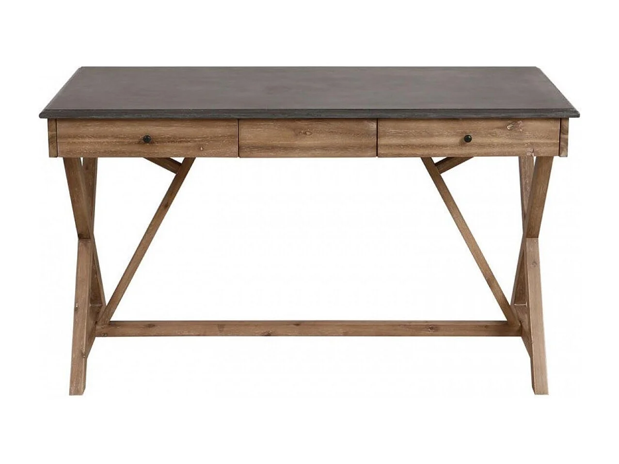 Bureau 3 tiroirs Bois Marron - Horizon Interior's