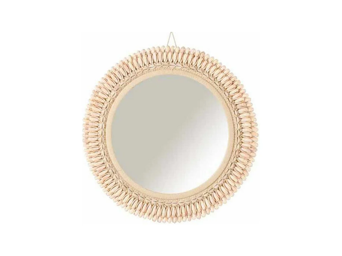 Miroir Design Coquillage "Mona" 52cm Rose Clair