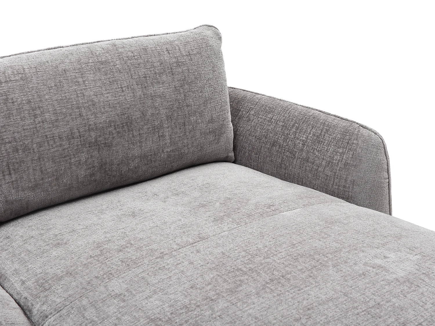 Canapé d'angle convertible et réversible en tissu chiné gris MONAVI