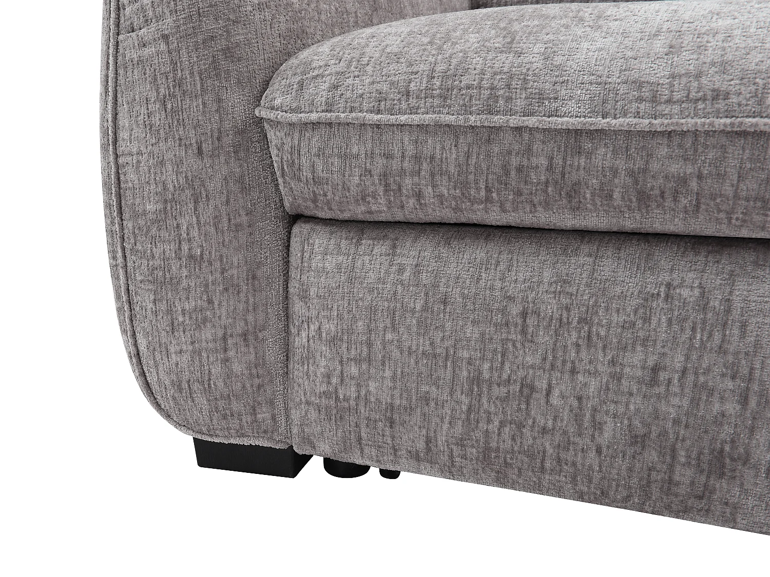 Canapé d'angle convertible et réversible en tissu chiné gris MONAVI