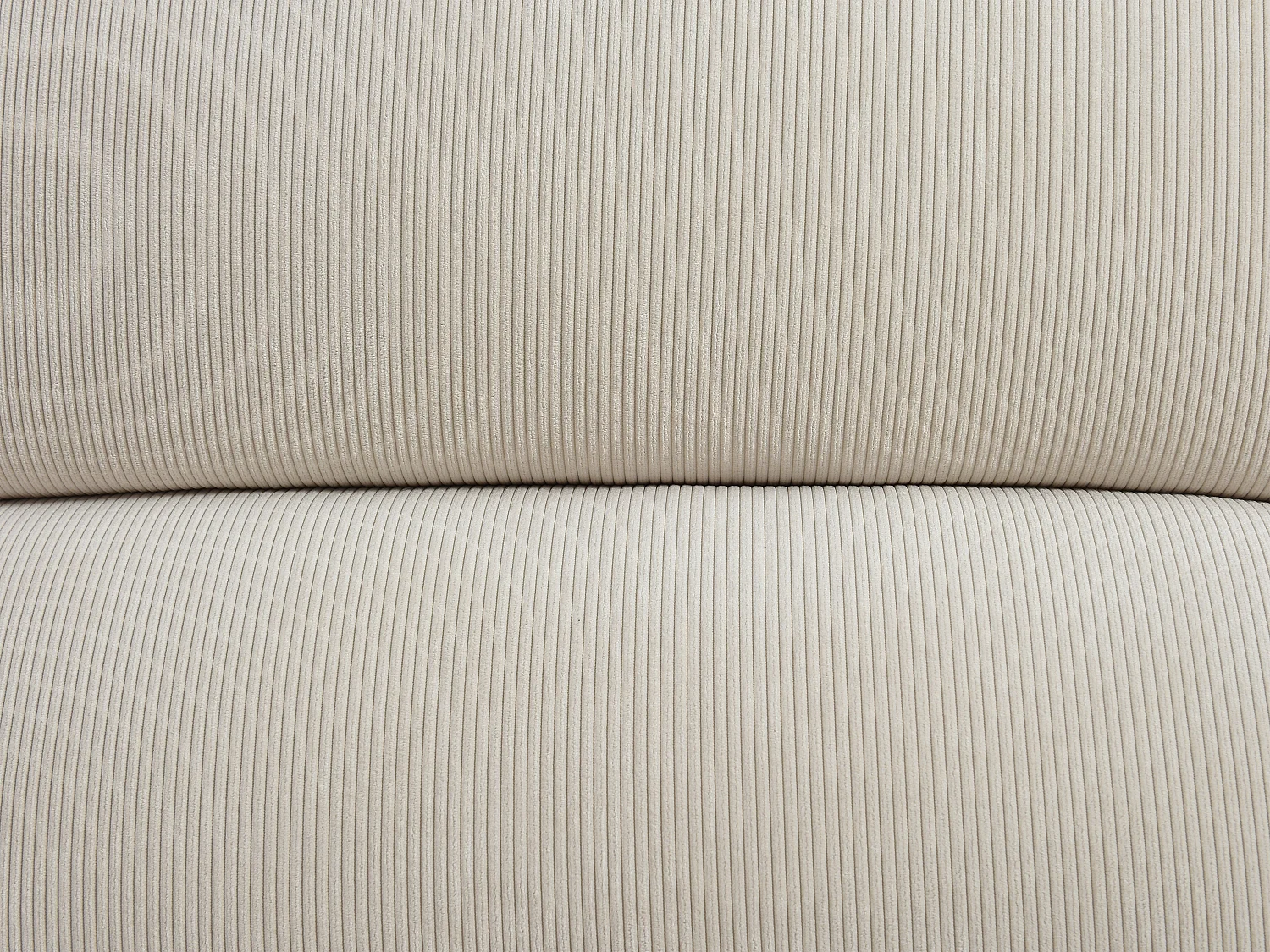 Canapé d'angle droit convertible dossier avance-recule en velours côtelé beige LIORI