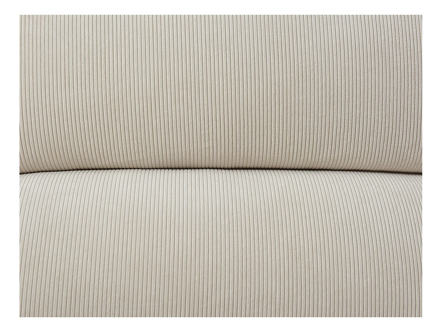 Venstre hjørnesofa med regulerbar rygg i beige kordfløyel LIORI