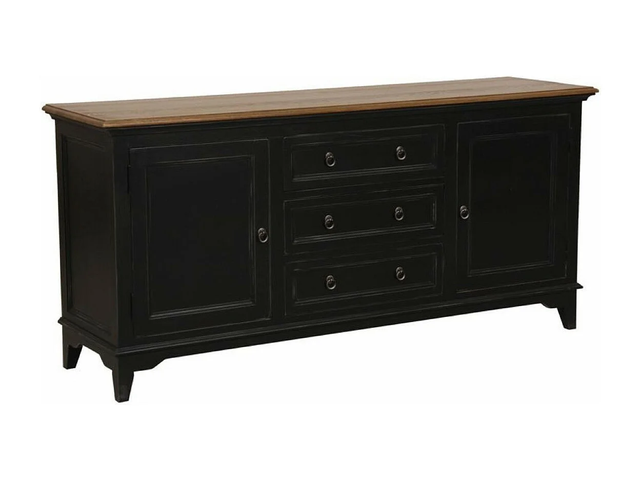 Buffet bas 2 portes Bois Noir - Esquisse Interior's