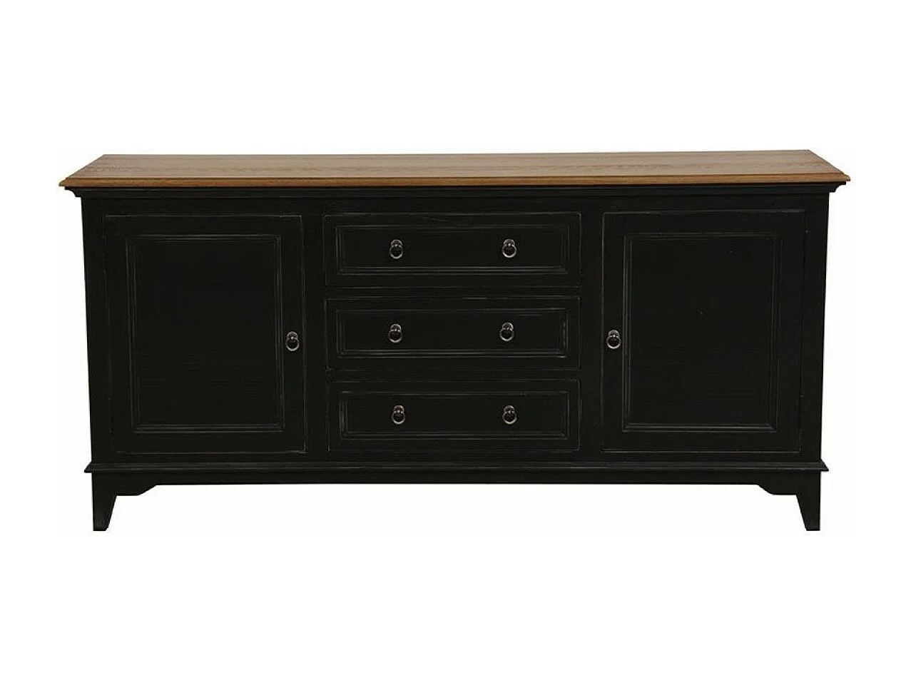 Buffet bas 2 portes Bois Noir - Esquisse Interior's