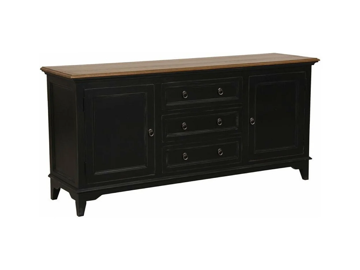Buffet bas 2 portes Bois Noir - Esquisse Interior's