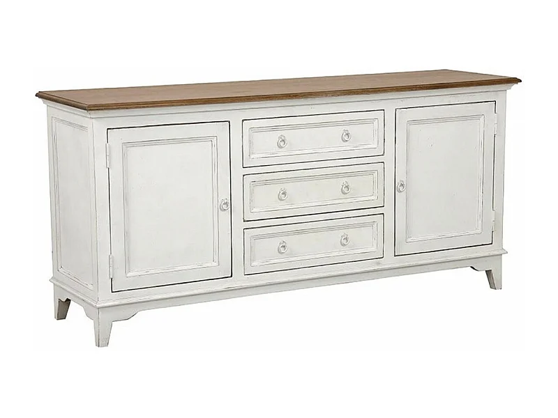Buffet bas 2 portes Bois Blanc - Esquisse Interior's