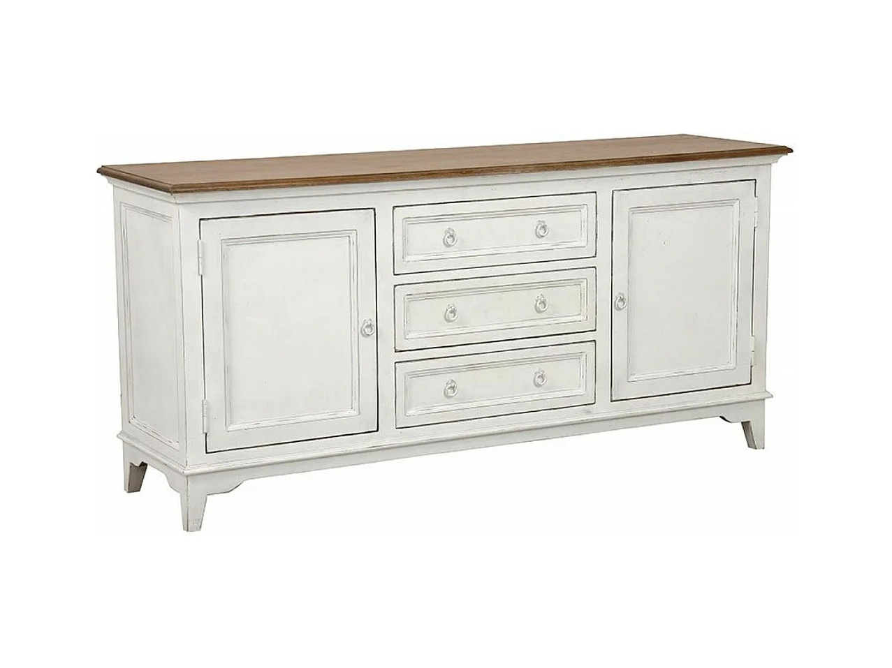 Buffet bas 2 portes Bois Blanc - Esquisse Interior's