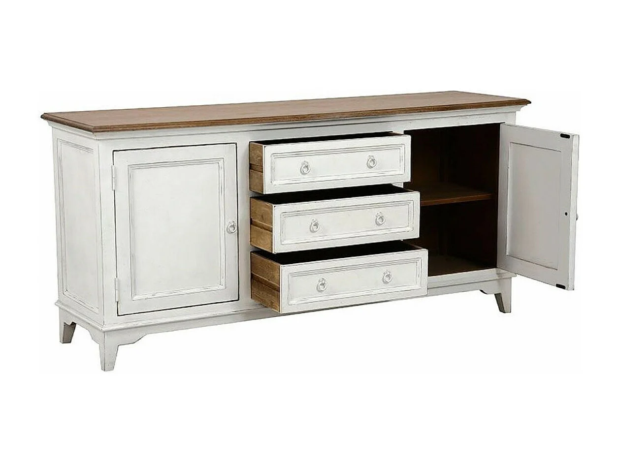 Buffet bas 2 portes Bois Blanc - Esquisse Interior's