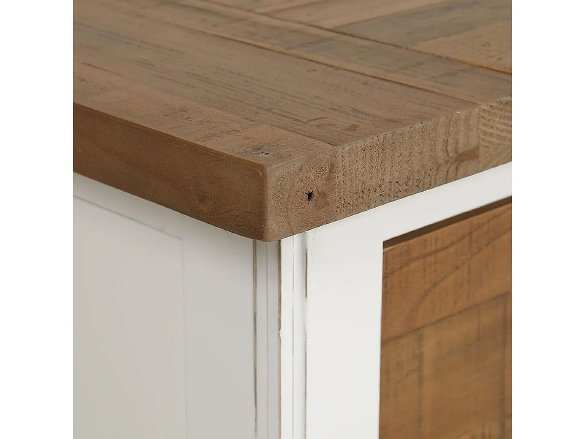 Buffet bas 4 portes MDF Blanc - Rivages Interior's